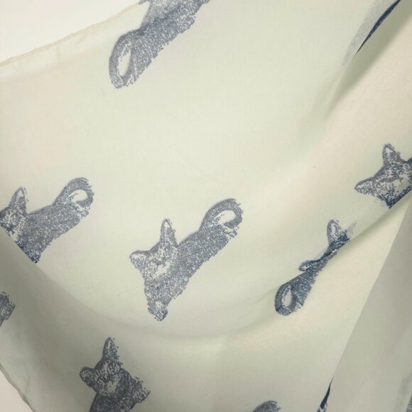 Sheer Cat Novelty Print Scarf - Picture 4 of 6